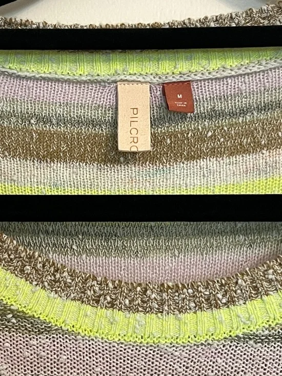 Anthropologie Pilcro Darby Stripe Summer Sweater Medium - Picture 6 of 13